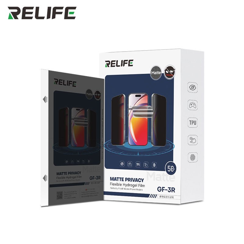 RELIFE GF-3R MATTE FILM PRIVACY DI IDROGEL 50PCS (HD 0.1MM) 7.0 inch UNIVERSALE PER SUNSHINE SS-890C / Y22 ULTRA INTELLIGENT CUTTING MACCHINA