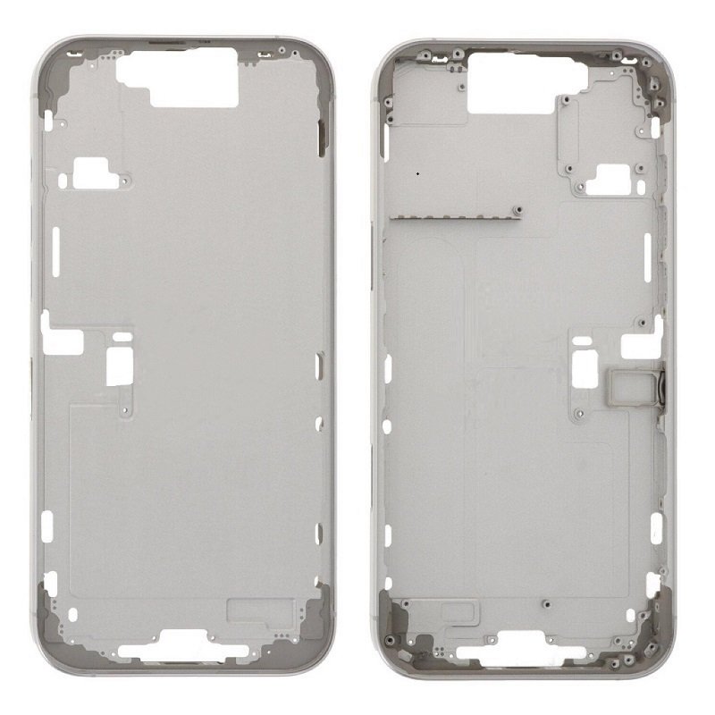 COVER CENTRALE A PER APPLE IPHONE 16 PRO MAX 6.9 BIANCO OEM (SENZA PULSANTE DELLA FOTOCAMERA + CAVO)