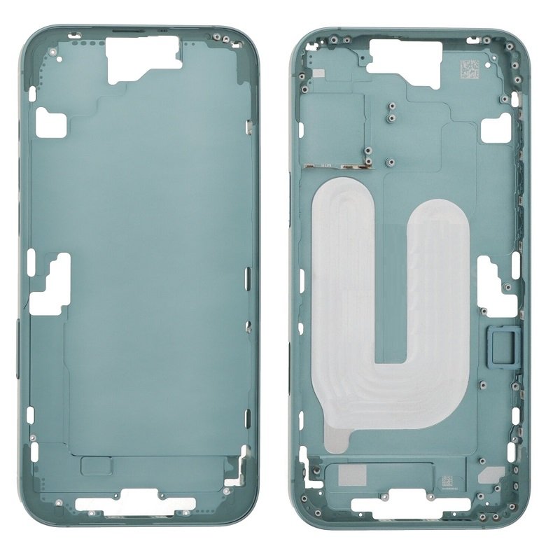 COVER CENTRALE A PER APPLE IPHONE 16 PLUS 6.7 VERDE OEM (SENZA PULSANTE DELLA FOTOCAMERA + CAVO)