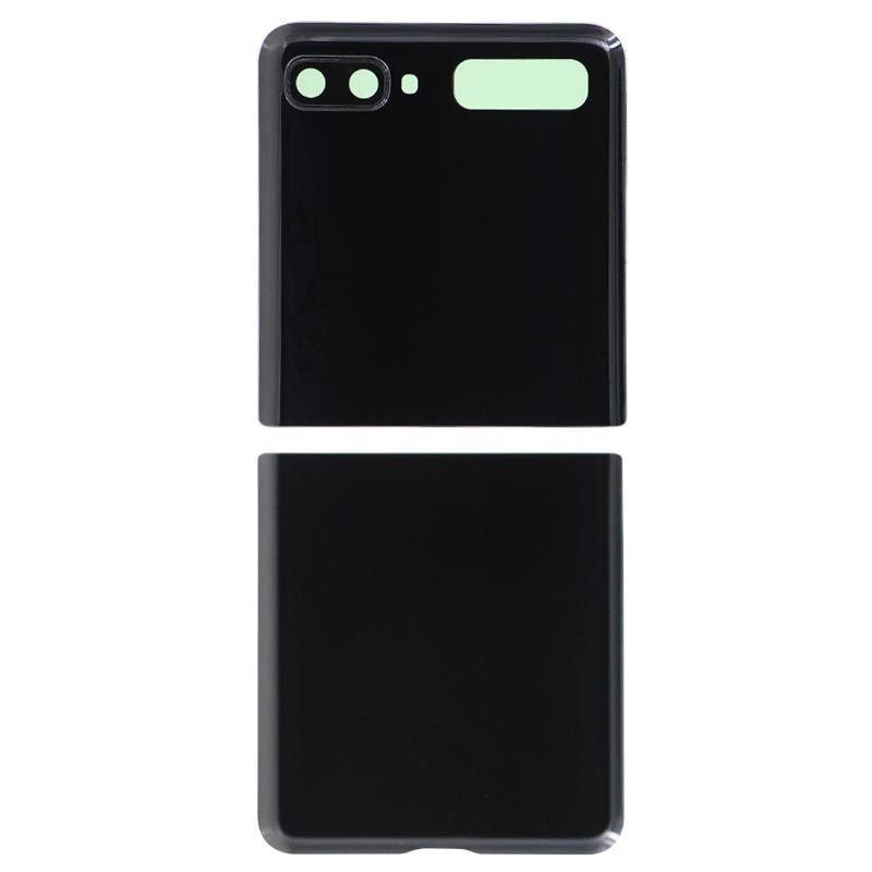 SET 2 PEZZI COVER POSTERIORE PER SAMSUNG GALAXY Z FLIP F700F NERO