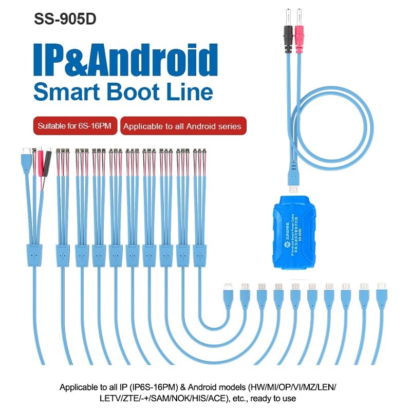 SUNSHINE SS-905D V10.0 CAVO DI ALIMENTAZIONE INTELLIGENTE PER APPLE IPHONE 6S-16 PRO MAX?/ ANDROID MODELS (SAMSUNG / HUAWEI / XIAOMI / OPPO / VIVO / ZTE / NOKIA / LENOVO / MEIZU) ETC