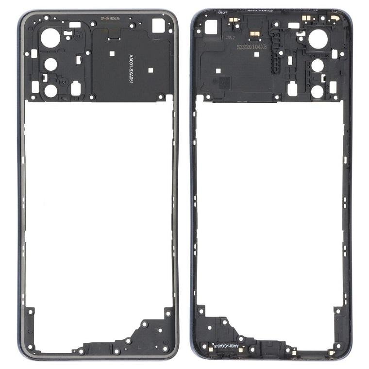 COVER CENTRALE B OPPO A74 4G (CHP2219) NERO ORIGINALE