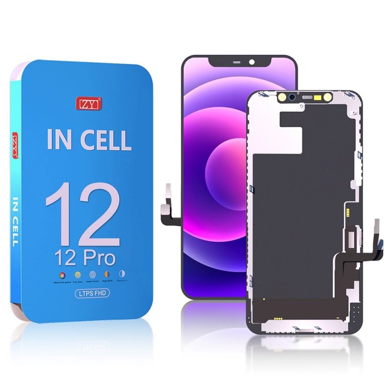 TOUCHSCREEN + DISPLAY LCD DISPLAY COMPLETO PER APPLE IPHONE 12 / IPHONE 12 PRO 6.1 INCELL ZY FHD 1080P