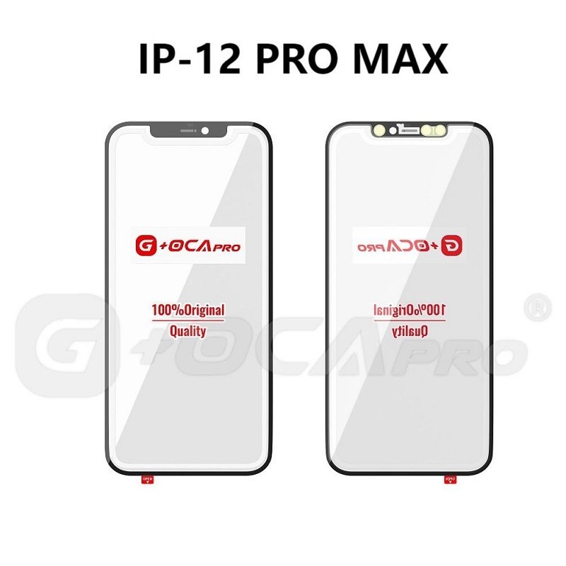 G+ PRO VETRO + OCA PER APPLE IPHONE 12 PRO MAX 6.7 NERO