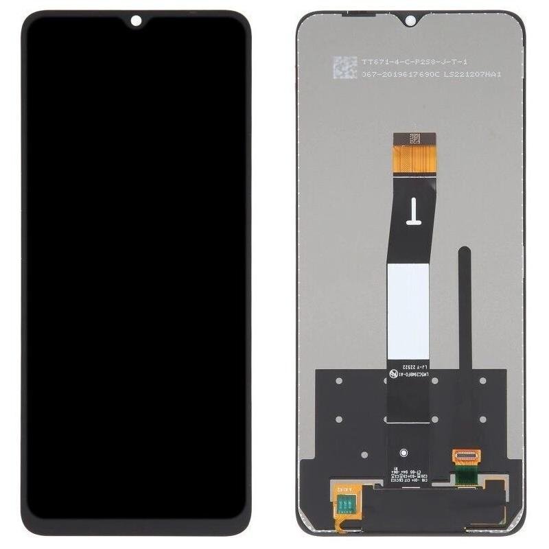 DISPLAY LCD + TOUCHSCREEN DISPLAY COMPLETO SENZA FRAME PER XIAOMI REDMI 12C (22120RN86G) NERO ORIGINALE (TRULY VERSION)
