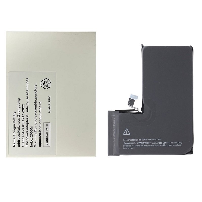 BATTERIA DE GRANDE CAPACITA (3420 mAh) PER APPLE IPHONE 14 PRO 6.1 (DIAGNOSTICABILE BATTERIA NON È NECESSARIA LA SALDATURA CAVO BATTERIA ORIGINALE NESSUN MESSAGGIO "PARTE SCONOSCIUTA") (RICHIEDE AGGIORNAMENTO ALL'ULTIMA VERSIONE)