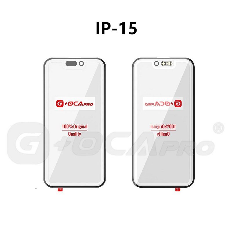 G+ PRO VETRO + OCA PER APPLE IPHONE 15 6.1 NERO