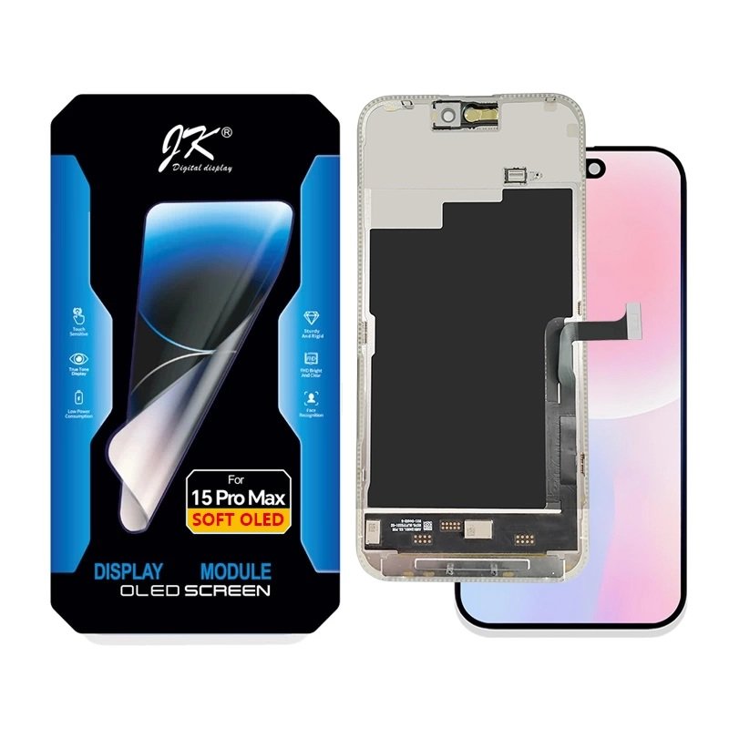 TOUCHSCREEN + DISPLAY OLED DISPLAY COMPLETO PER APPLE IPHONE 15 PRO MAX 6.7 JK-T OLED VERSIONE SOFT