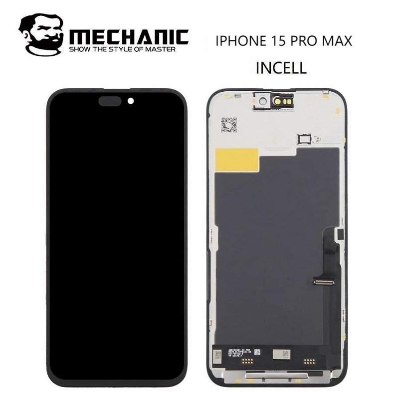 TOUCHSCREEN + DISPLAY LCD DISPLAY COMPLETO PER APPLE IPHONE 15 PRO MAX 6.7 MECHANIC INCELL (FREQUENZA DI AGGIORNAMENTO: 120HZ)