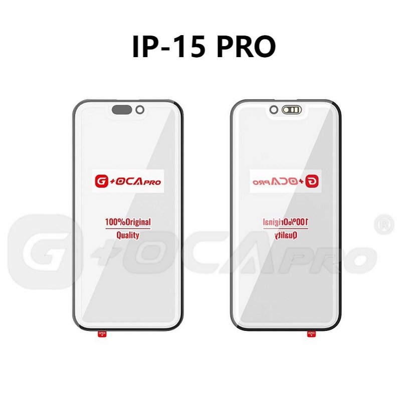 G+ PRO VETRO + OCA PER APPLE IPHONE 15 PRO 6.1 NERO