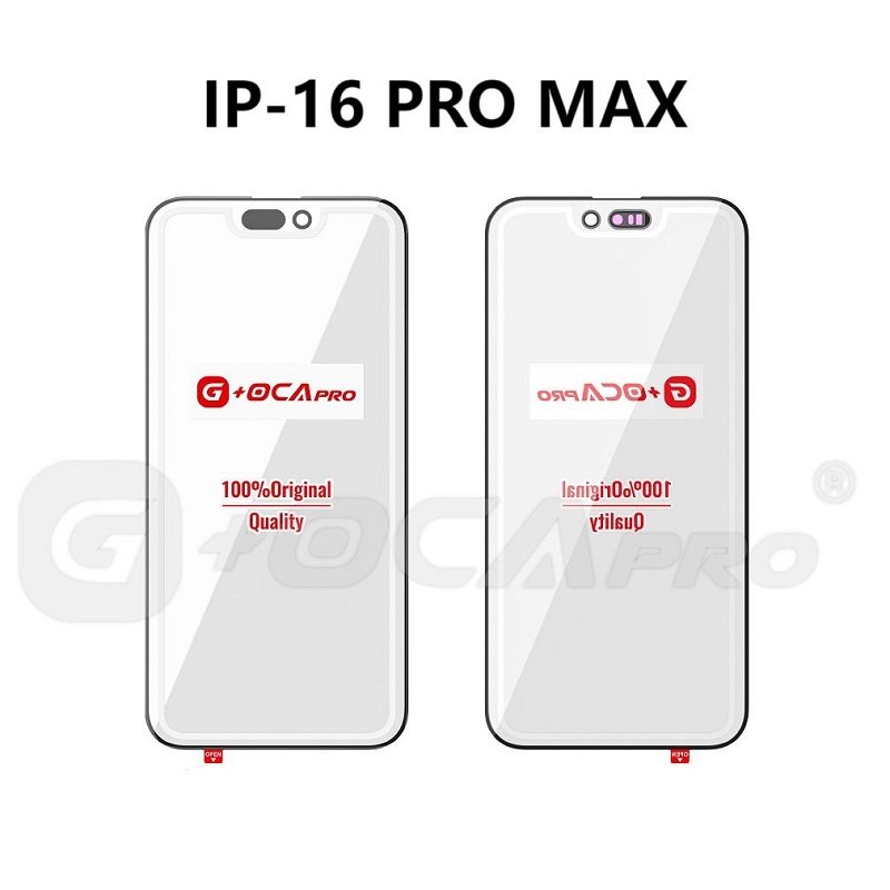 G+ PRO VETRO + OCA PER APPLE IPHONE 16 PRO MAX 6.9 NERO