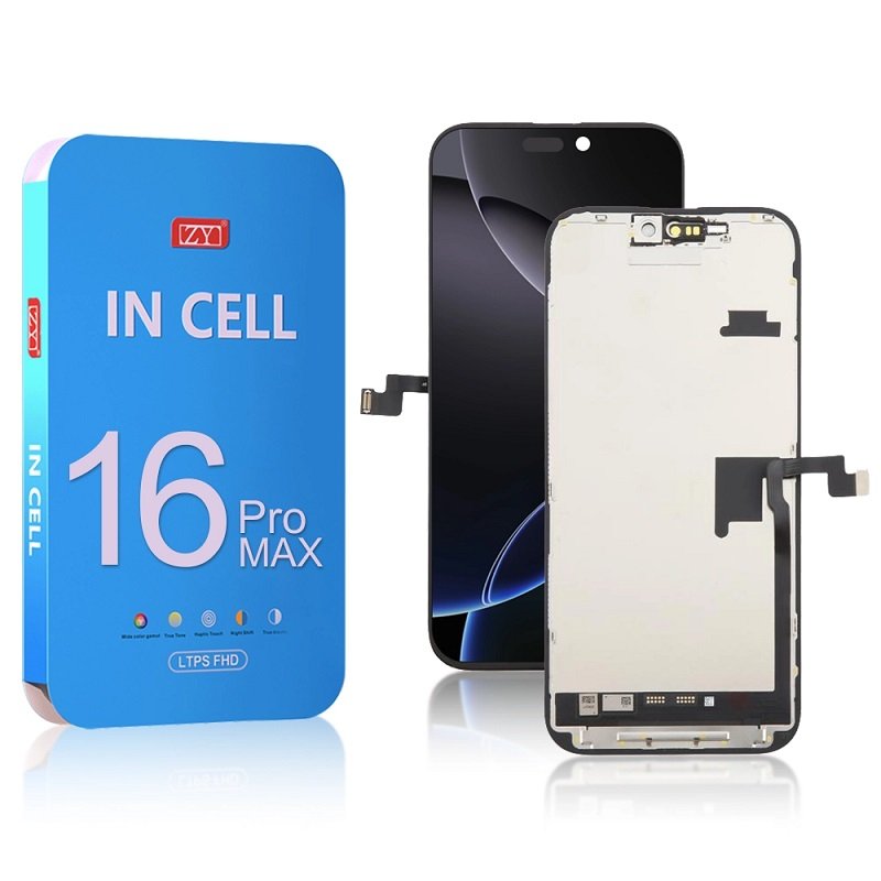 TOUCHSCREEN + DISPLAY LCD DISPLAY COMPLETO PER APPLE IPHONE 16 PRO MAX 6.9 INCELL ZY FHD 1080P (FREQUENZA DI AGGIORNAMENTO: 120HZ)
