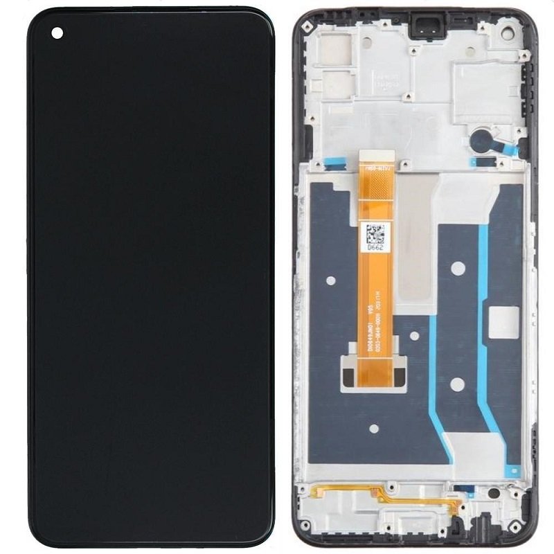 DISPLAY LCD + TOUCHSCREEN DISPLAY COMPLETO + FRAME PER OPPO A73 5G (CPH2161) NERO ORIGINALE