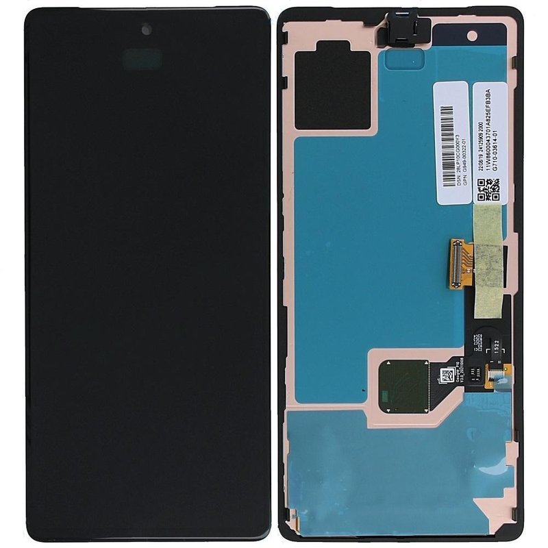 TOUCHSCREEN + DISPLAY OLED DISPLAY COMPLETO + FRAME PER GOOGLE PIXEL 7 5G (GVU6C GQML3 GO3Z5) NERO ORIGINALE