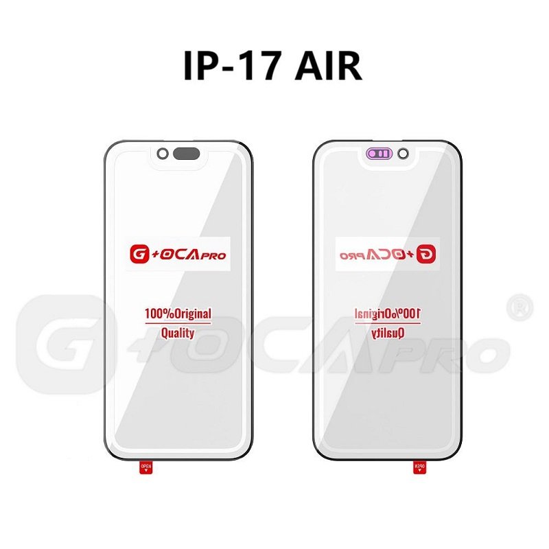 G+ PRO VETRO + OCA PER APPLE IPHONE 17 AIR 6.5 NERO
