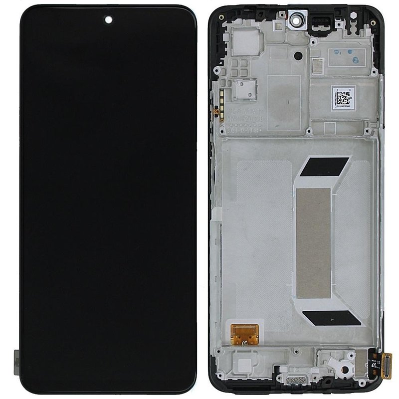 TOUCHSCREEN + DISPLAY LCD DISPLAY COMPLETO + FRAME PER XIAOMI REDMI NOTE 12 5G (22111317I 22111317G) / POCO X5 5G (22111317PG) NERO ORIGINALE (SERVICE PACK)