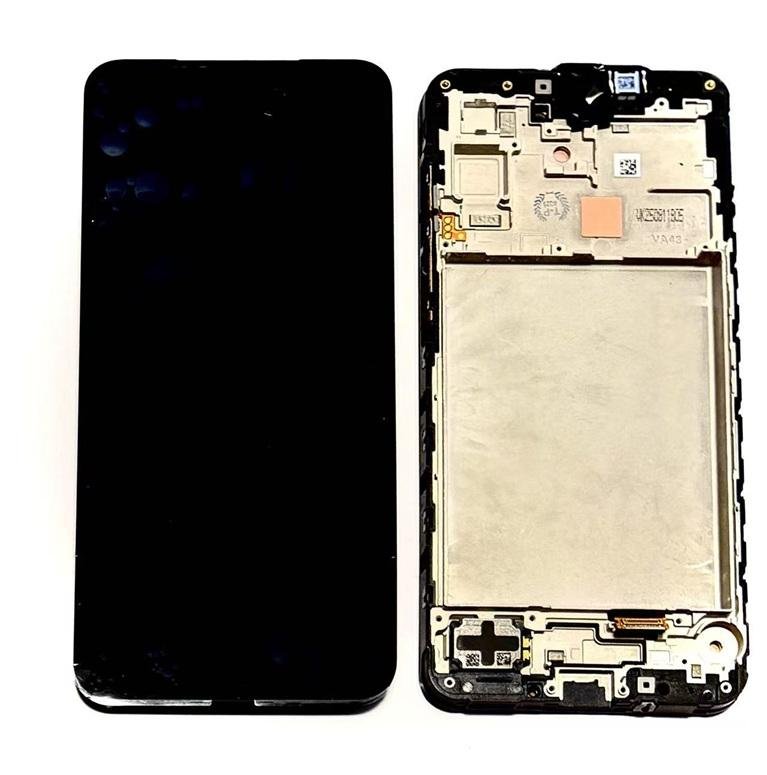 TOUCHSCREEN + DISPLAY AMOLED DISPLAY COMPLETO + FRAME PER SAMSUNG GALAXY A17 4G A175F NERO ORIGINALE (SERVICE PACK)