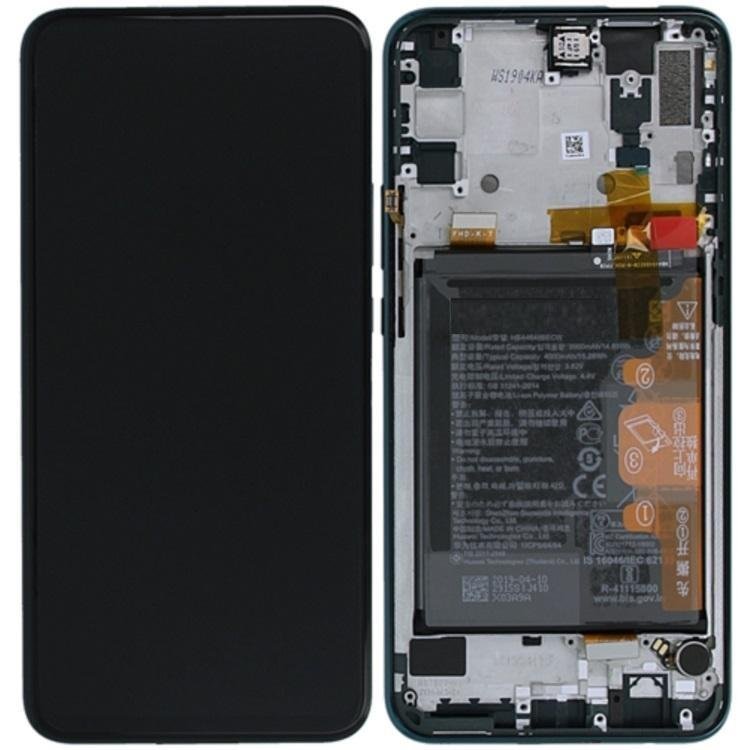 TOUCHSCREEN + DISPLAY LCD DISPLAY COMPLETO + FRAME PER HUAWEI P SMART Z STK-LX1 VERDE ORIGINALE NEW