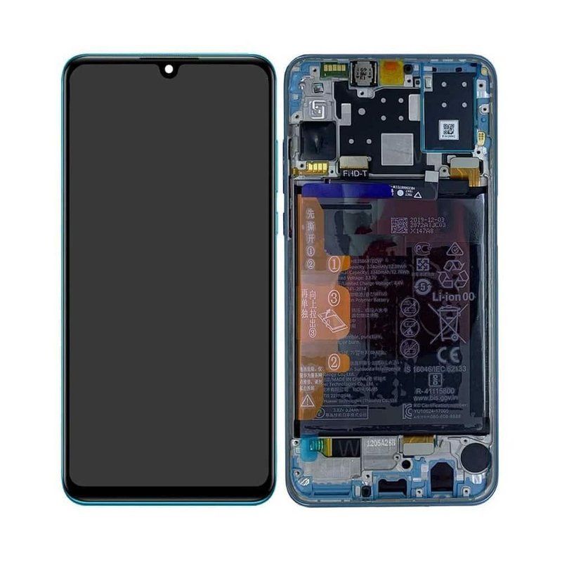 DISPLAY LCD + TOUCHSCREEN DISPLAY COMPLETO + FRAME PER HUAWEI P30 LITE 2020 MAR-L21BX BLU ORIGINALE NEW