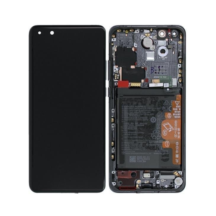 DISPLAY LCD + TOUCHSCREEN DISPLAY COMPLETO + FRAME PER HUAWEI P40 PRO ELS-NX9 ELS-N04 NERO ORIGINALE