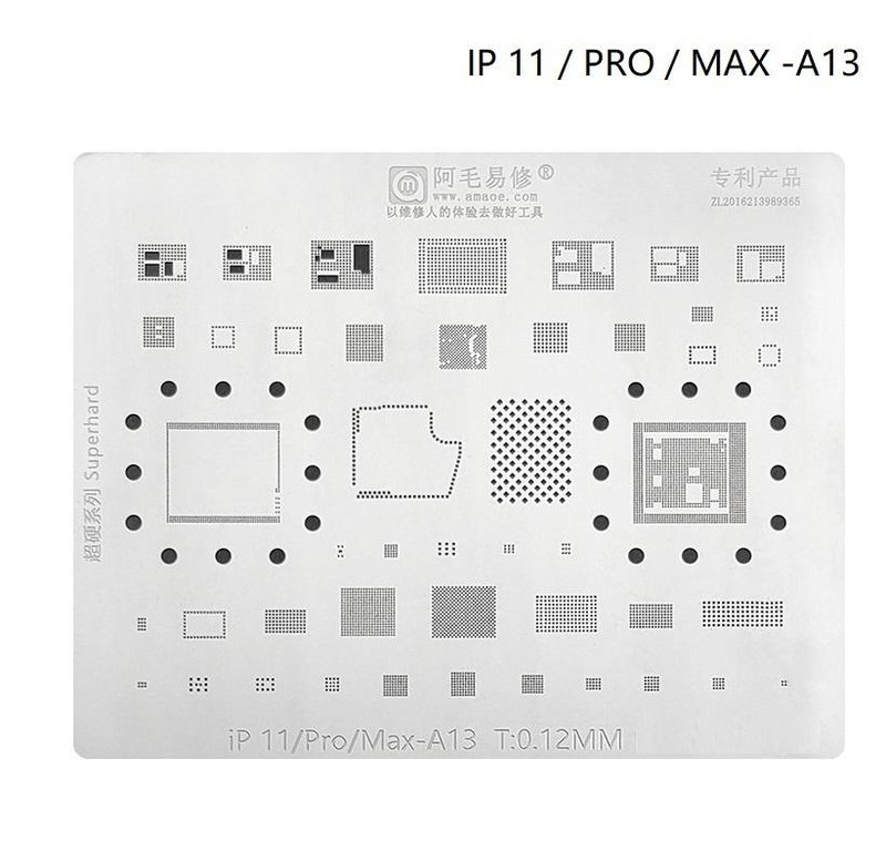 AMAOE IP 11 / PRO / MAX / A13 STAMPO METALLICO DEGLI IC PER APPLE IPHONE 11 / 11 PRO / 11 PRO MAX