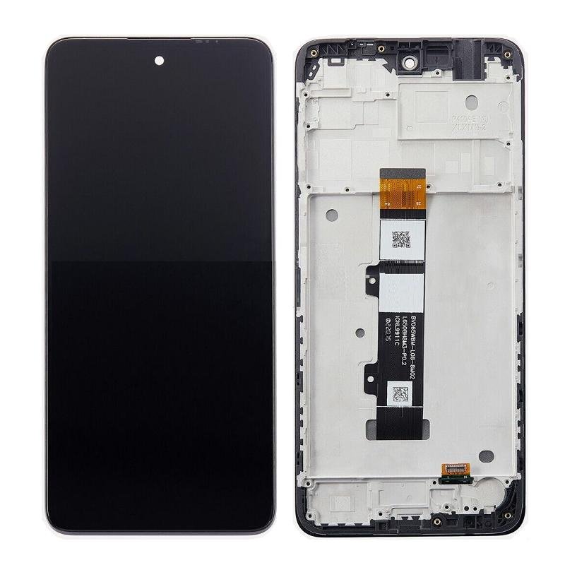 DISPLAY LCD + TOUCHSCREEN DISPLAY COMPLETO + FRAME PER MOTOROLA MOTO G22 (XT2231-2) NERO ORIGINALE (SERVICE PACK 5D68C20423)