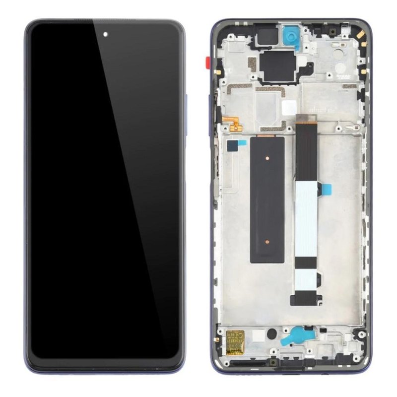 TOUCHSCREEN + DISPLAY LCD DISPLAY COMPLETO + FRAME PER XIAOMI REDMI NOTE 9 PRO 5G / MI 10T LITE 5G (M2007J17G) BLU ORIGINALE (SERVICE PACK)