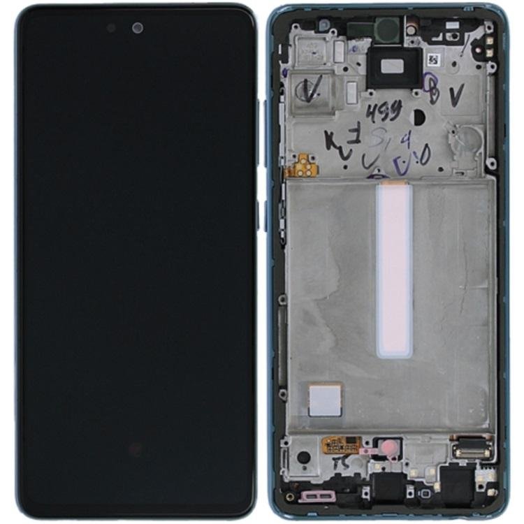 DISPLAY LCD + TOUCHSCREEN DISPLAY COMPLETO + FRAME PER SAMSUNG GALAXY A52 A525F / A52 5G A526B BLU ORIGINALE (SERVICE PACK)