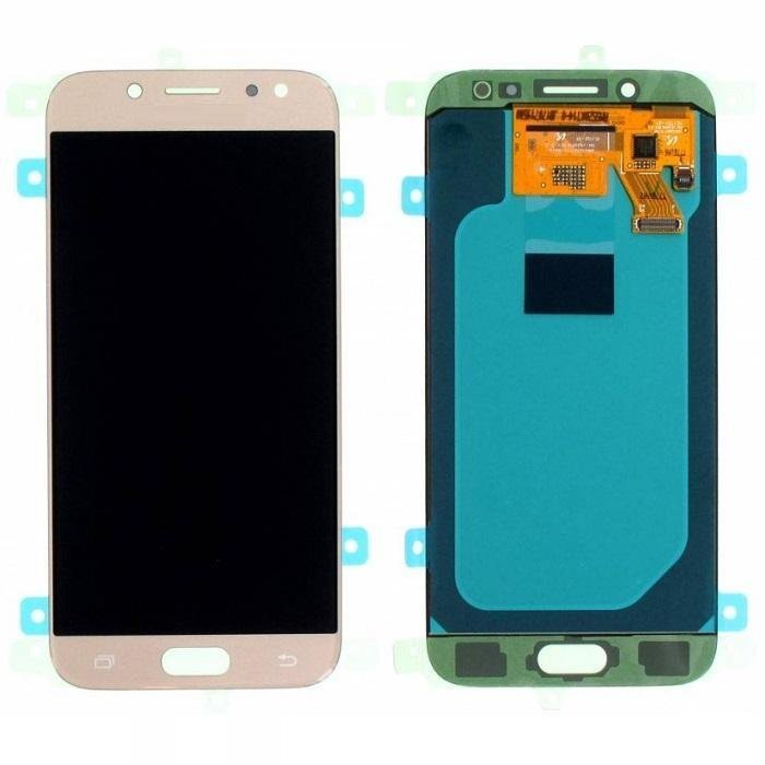 TOUCHSCREEN + DISPLAY LCD DISPLAY COMPLETO SENZA FRAME PER SAMSUNG GALAXY J5(2017) J530F ORO ORIGINALE (SERVICE PACK)