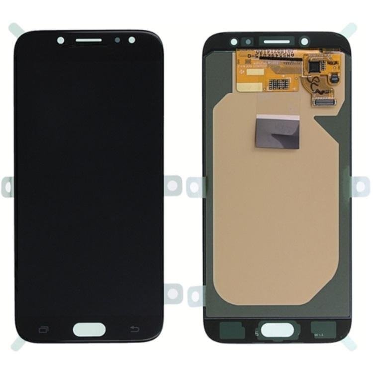 TOUCHSCREEN + DISPLAY LCD DISPLAY COMPLETO SENZA FRAME PER SAMSUNG GALAXY J7(2017) J730F NERO ORIGINALE (SERVICE PACK)