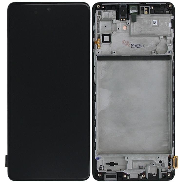 DISPLAY LCD + TOUCHSCREEN DISPLAY COMPLETO + FRAME PER SAMSUNG GALAXY M51 M515F NERO ORIGINALE (SERVICE PACK)