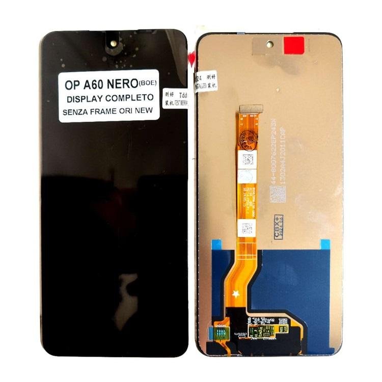 DISPLAY LCD + TOUCHSCREEN DISPLAY COMPLETO SENZA FRAME PER OPPO A60 (CPH2631) / A3 PRO (CPH2639) NERO ORIGINALE
