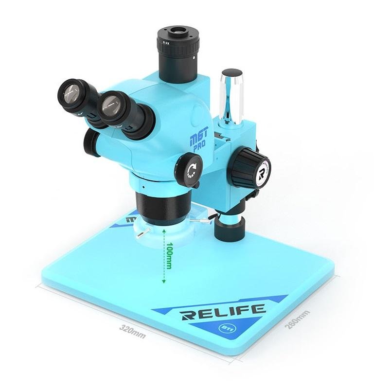 (Prenotazione) RELIFE RL-M6T PRO-B11 MICROSCOPIO 6.5X-65X TRINOCULAR HD PERRIPARAZIONE MOBILE + LUCE LED DI MICROSCOPIO MOLTEPLICI OPZIONI DI COLORE (NERO / BIANCO / GIALLO / ARANCIA / VERDE / BLU / VIOLA / GRIGIO)