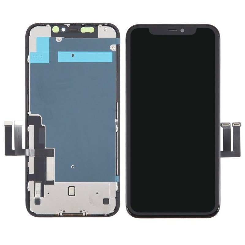 TOUCHSCREEN + DISPLAY LCD DISPLAY COMPLETO (CAMBIATO TP SUPPORTARE C11 / C3F) PER APPLE IPHONE 11 6.1 ORIGINALE