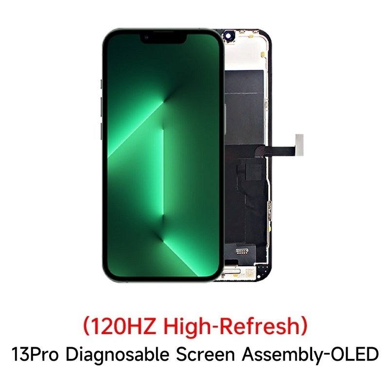 TOUCHSCREEN + DISPLAY OLED DISPLAY COMPLETO PER APPLE IPHONE 13 PRO 6.1 JCID OLED VERSIONE SOFT (DIAGNOSTICABILE NON È NECESSARIO TRAPIANTARE L'IC DELLO SCHERMO ORIGINALE) (RICHIEDE AGGIORNAMENTO ALL'ULTIMA VERSIONE)