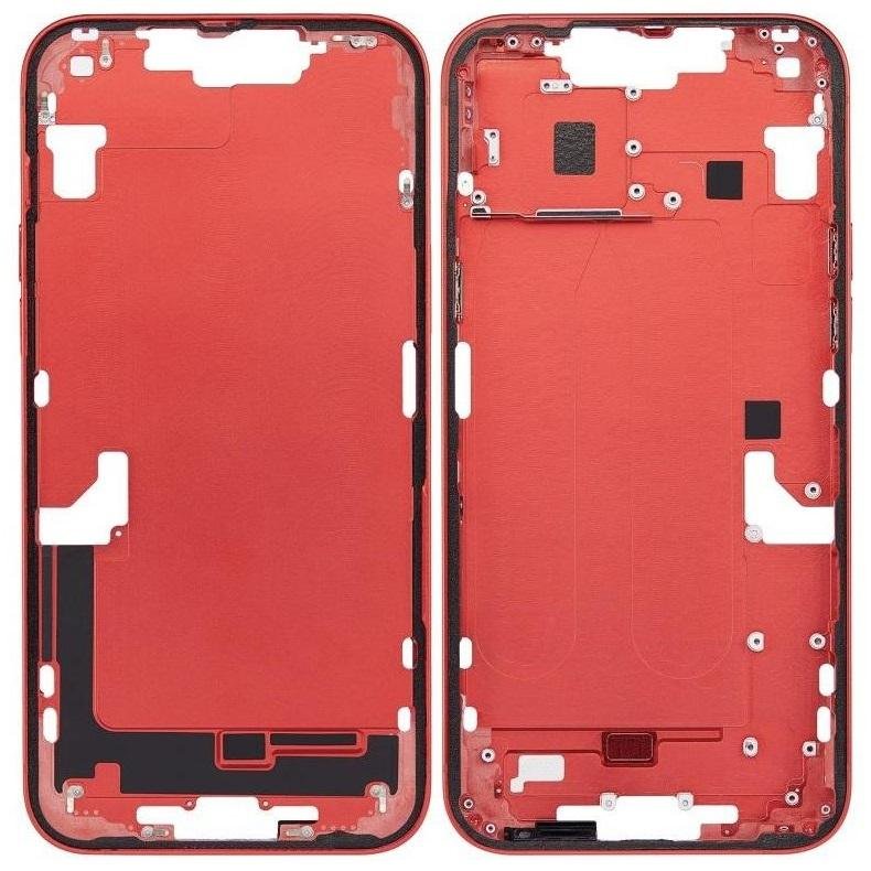 COVER CENTRALE A PER APPLE IPHONE 14 PLUS 6.7 ROSSO MATERIALE ORIGINALE