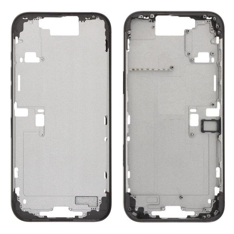 COVER CENTRALE A PER APPLE IPHONE 16 PRO MAX 6.9 NERO OEM (SENZA PULSANTE DELLA FOTOCAMERA + CAVO)