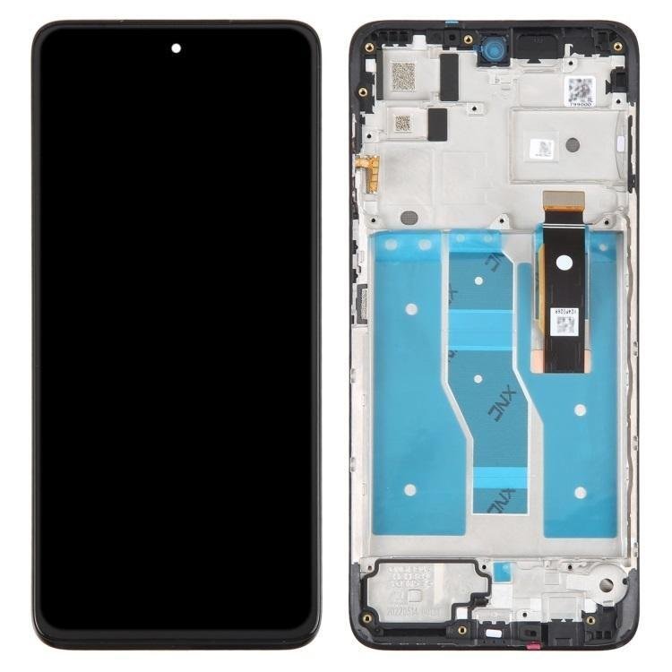 DISPLAY LCD + TOUCHSCREEN DISPLAY COMPLETO + FRAME PER MOTOROLA MOTO G82 XT2225-1 NERO ORIGINALE (SERVICE PACK 5D68C20864)