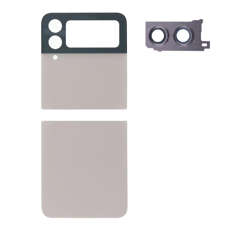 SET 2 PEZZI COVER POSTERIORE PER SAMSUNG GALAXY Z FLIP4 5G F721B ROSA ORO