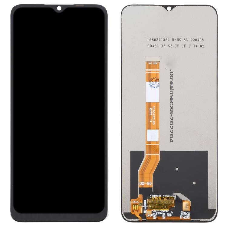 DISPLAY LCD + TOUCHSCREEN DISPLAY COMPLETO SENZA FRAME PER REALME C35 (RMX3511) / NARZO 50A PRIME (RMX3516) NERO