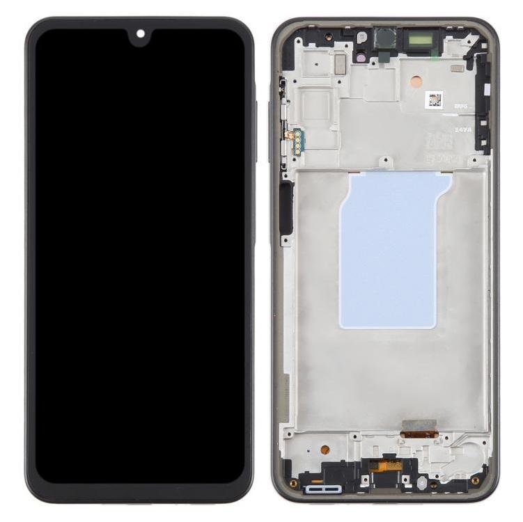TOUCHSCREEN + DISPLAY AMOLED DISPLAY COMPLETO + FRAME PER SAMSUNG GALAXY A26 5G A266B NERO SCHERMO SERVICE PACK + FRAME (NON ORIGINALE)