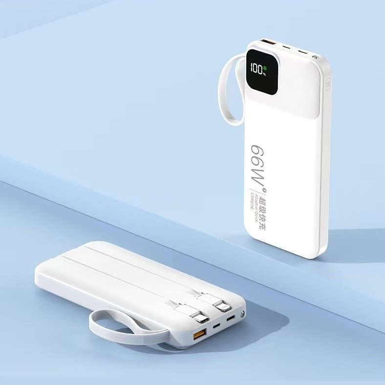 XY1-2 66W RICARICA SUPER VELOCE BANCA DI POTERE 10000MAH + DISPLAY DIGITALE + TYPE-C / LIGHTNING BIANCO