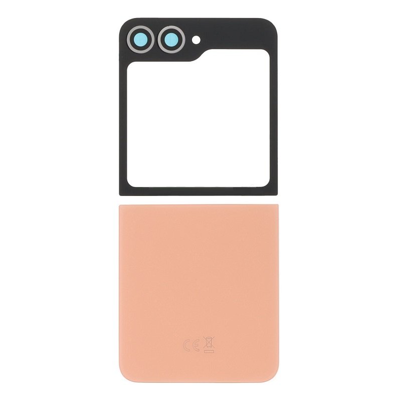 SET 2 PEZZI COVER POSTERIORE PER SAMSUNG GALAXY Z FLIP6 5G F741B ARANCIA
