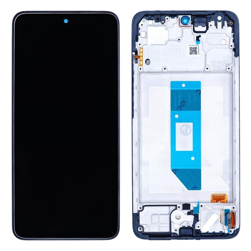 TOUCHSCREEN + DISPLAY AMOLED DISPLAY COMPLETO + FRAME PER XIAOMI REDMI NOTE 14 4G (24117RN76G 24117RN76O) NERO ORIGINALE (SERVICE PACK) (MISURA 162.1MM)