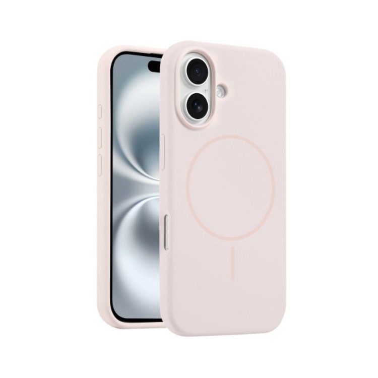 CUSTODIA CELLULARE DI SILICONE LIQUIDO + MAGNETICO PER APPLE IPHONE 16 PLUS ROSA