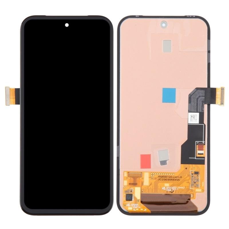 TOUCHSCREEN + DISPLAY OLED DISPLAY COMPLETO PER GOOGLE PIXEL 8A 5G (GKV4X G6GPR G8HHN G576D) NERO ORIGINALE (SERVICE PACK) (G949-00767-00)