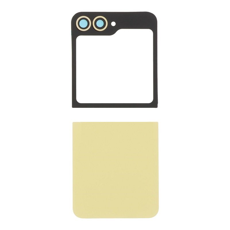 SET 2 PEZZI COVER POSTERIORE PER SAMSUNG GALAXY Z FLIP6 5G F741B GIALLO