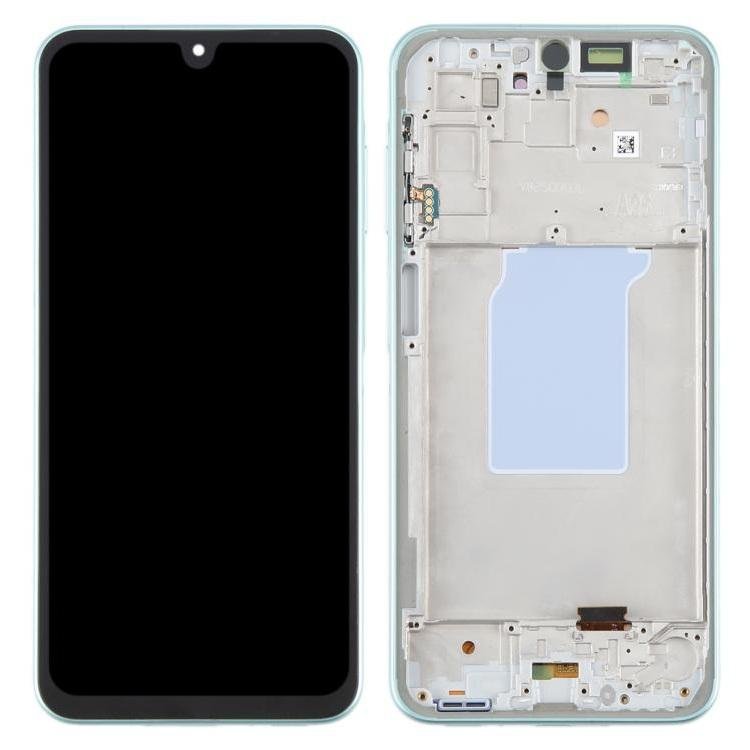 TOUCHSCREEN + DISPLAY AMOLED DISPLAY COMPLETO + FRAME PER SAMSUNG GALAXY A26 5G A266B MENTA VERDE SCHERMO SERVICE PACK + FRAME (NON ORIGINALE)