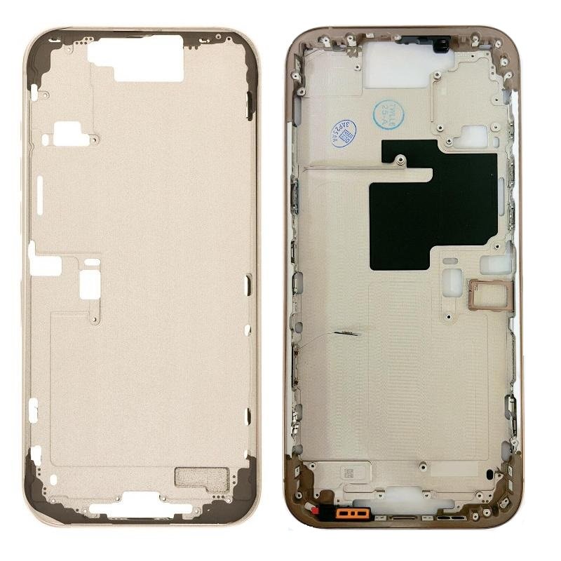COVER CENTRALE A PER APPLE IPHONE 16 PRO MAX 6.9 ORO MATERIALE ORIGINALE