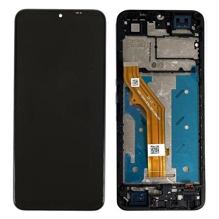 DISPLAY LCD + TOUCHSCREEN DISPLAY COMPLETO + FRAME PER TCL 505 / T509K NERO ORIGINALE